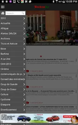 Burkina 24 android App screenshot 2