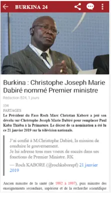 Burkina 24 android App screenshot 8